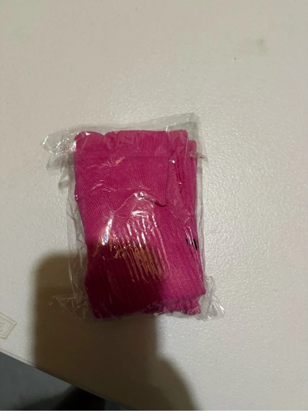 Nike Hot Pink Socks with Black Swoosh